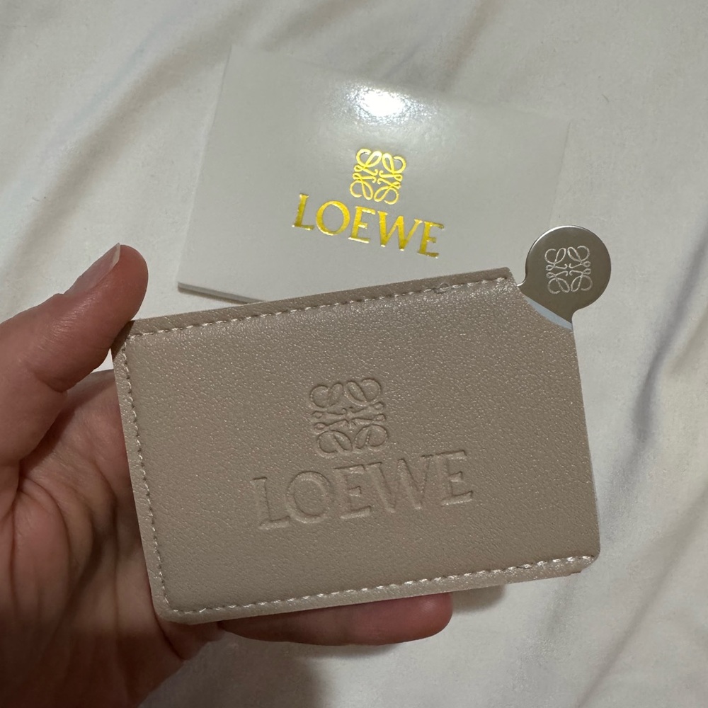 Loewe Cream Gift With Purchase Card Holder